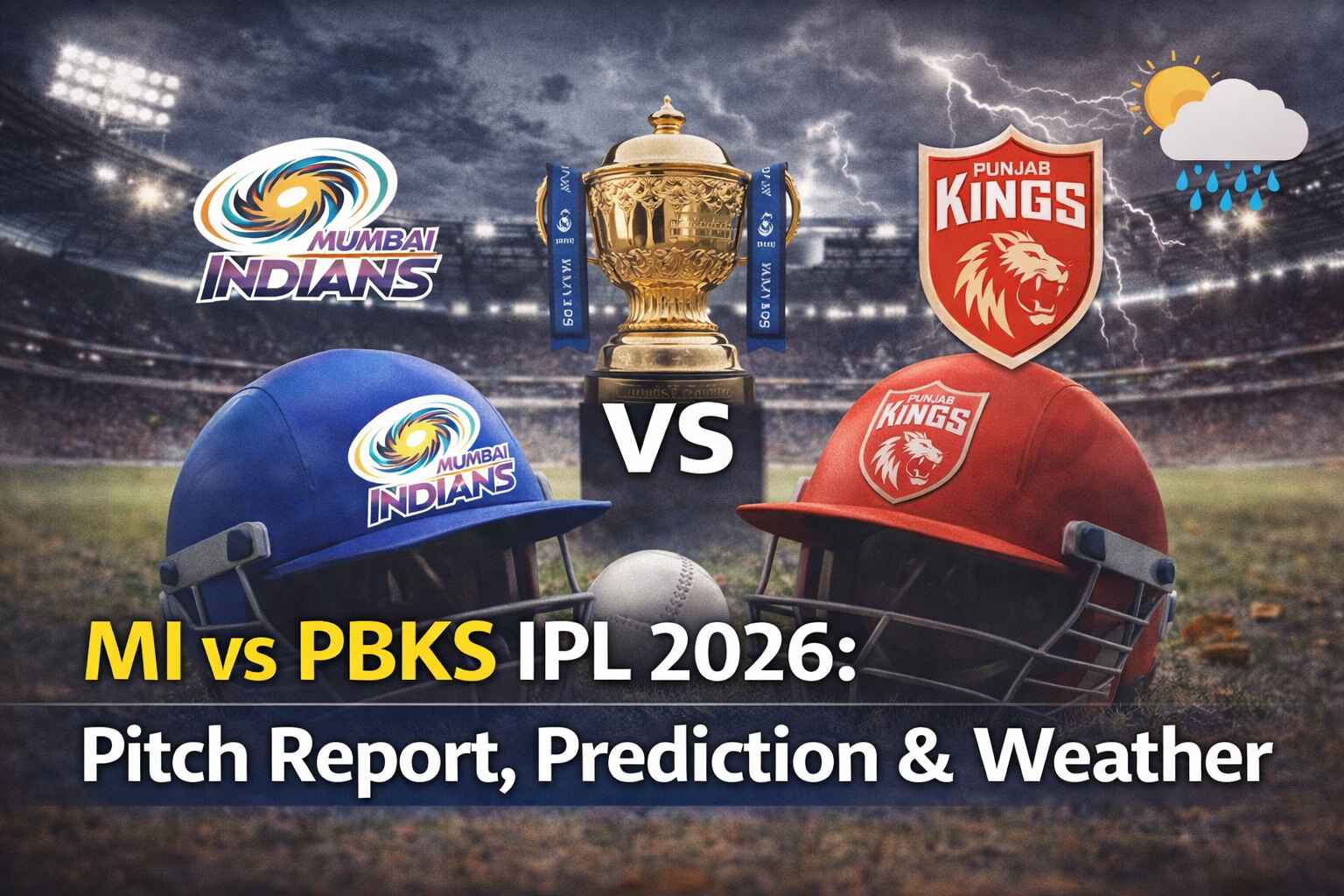 MI vs PBKS IPL 2026 — Pitch, Preview & Prediction